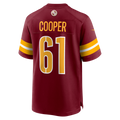 Tuec W.Commanders #61 Tyler Cooper Burgundy Team Game Jersey
