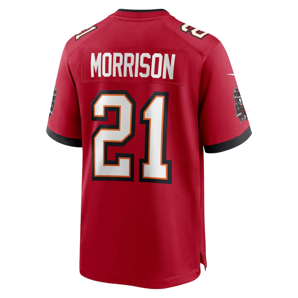 Tuec TB.Buccaneers #21 Benjamin Morrison Red Team Game Jersey