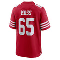 Tuec SF.49ers #65 Drew Moss Scarlet Team Game Jersey