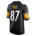 Tuec P.Steelers #87 Matt Sokol Black Team Game Jersey