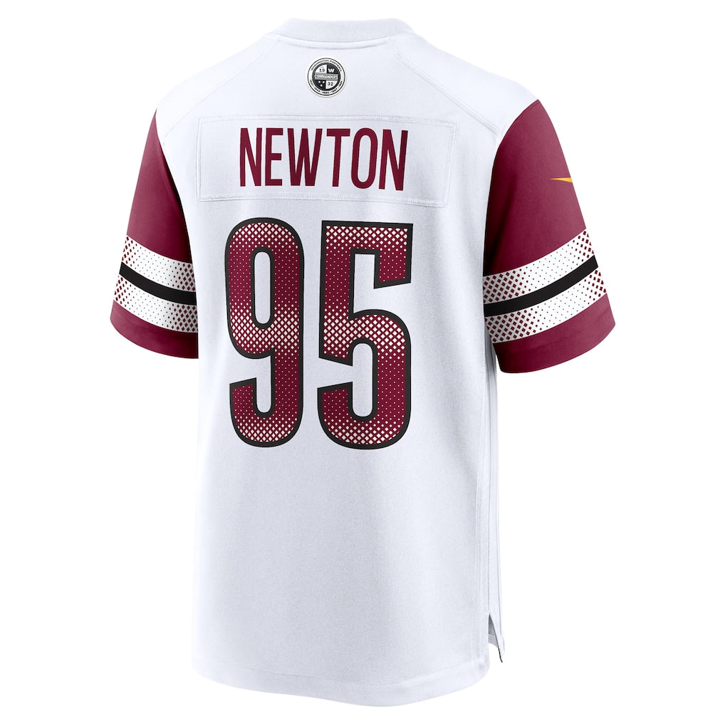 Tuec W.Commanders #95 Jer'Zhan Newton White Game Jersey