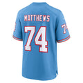 Tuec T.Titans #74 Bruce Matthews Light Blue Retired Player Alternate Game Jersey