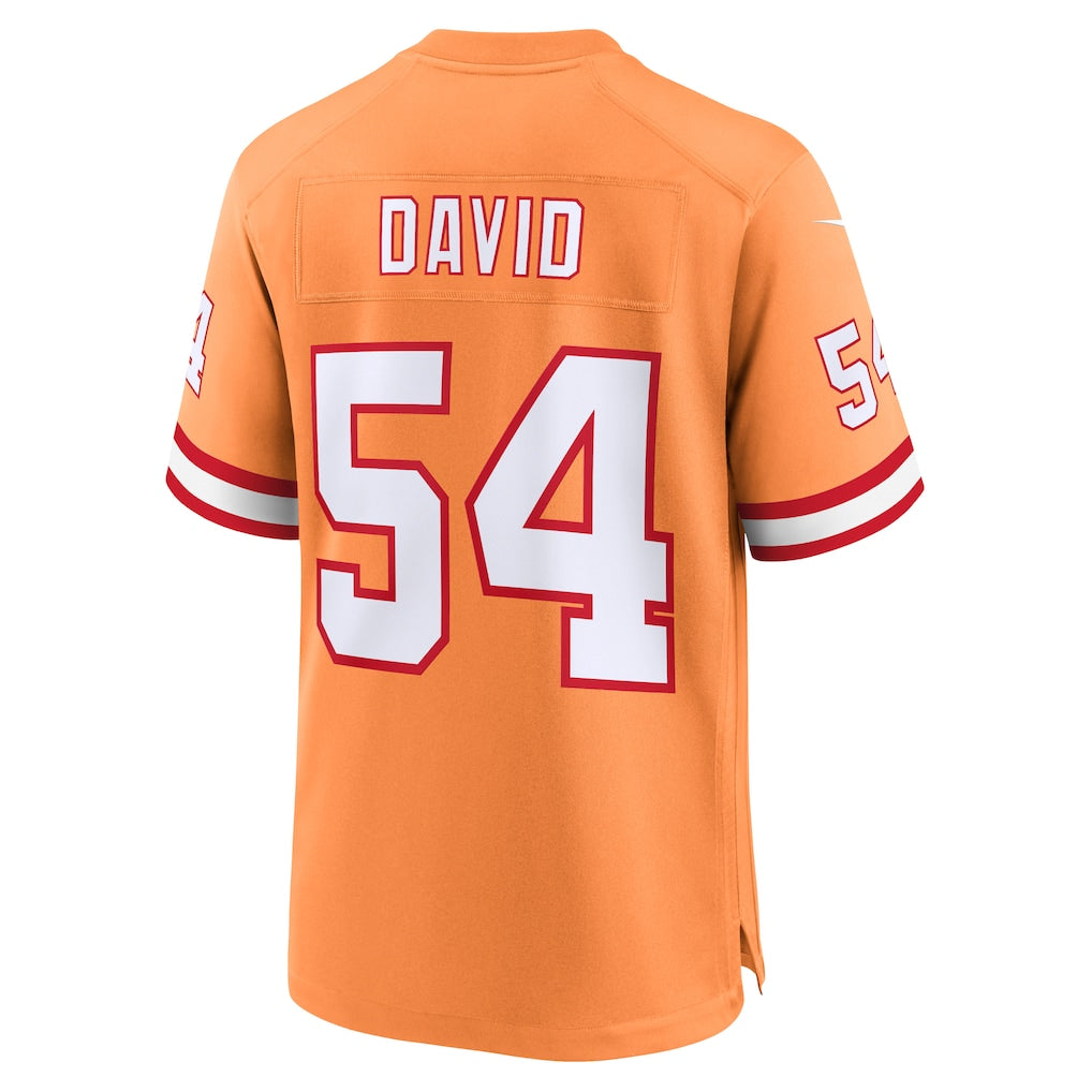 Tuec TB.Buccaneers #54 Lavonte David Orange Throwback Game Jersey