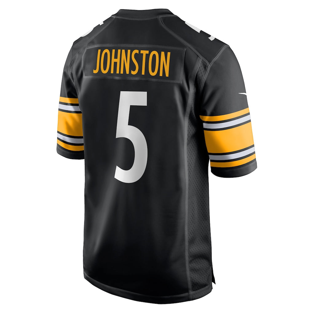 Tuec P.Steelers #5 Cameron Johnston Black Game Jersey