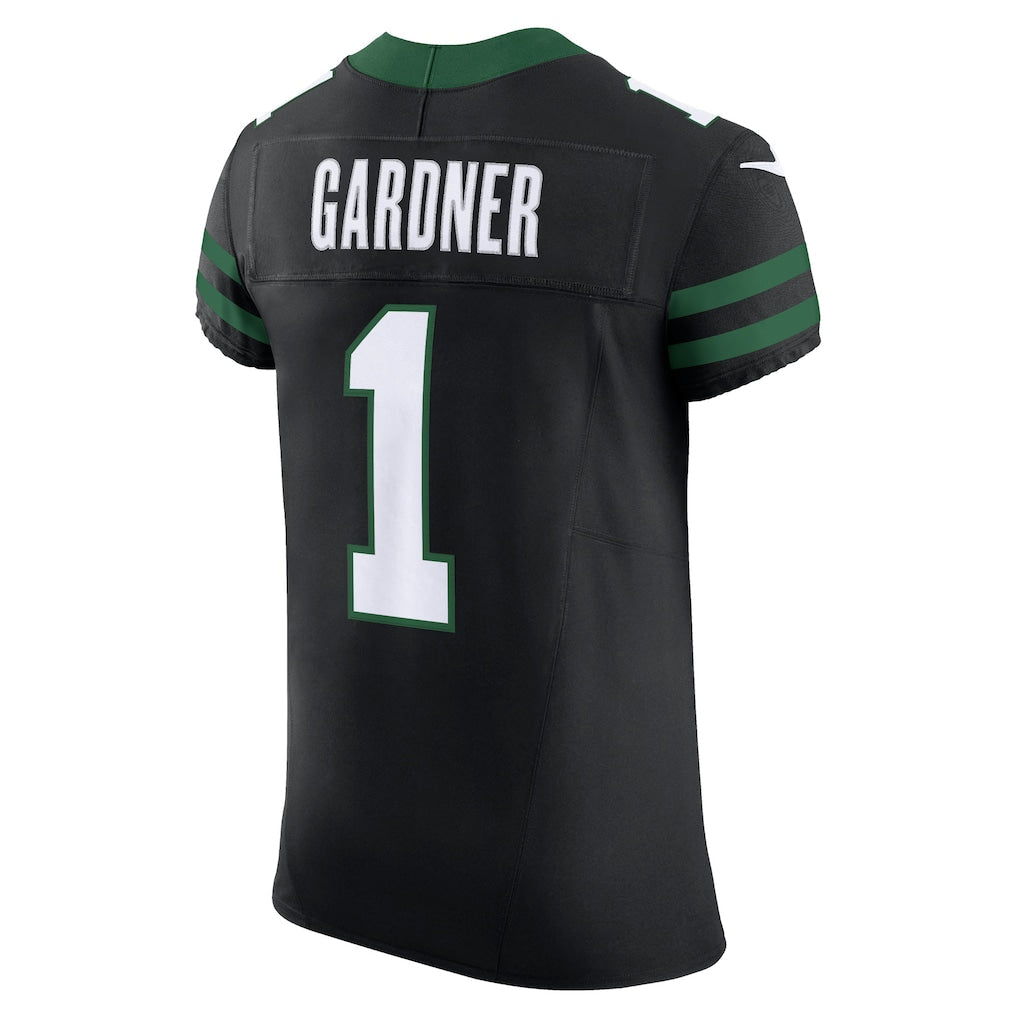 Tuec NY.Jets #1 Ahmad Sauce Gardner Black Vapor F.U.S.E. Elite Jersey