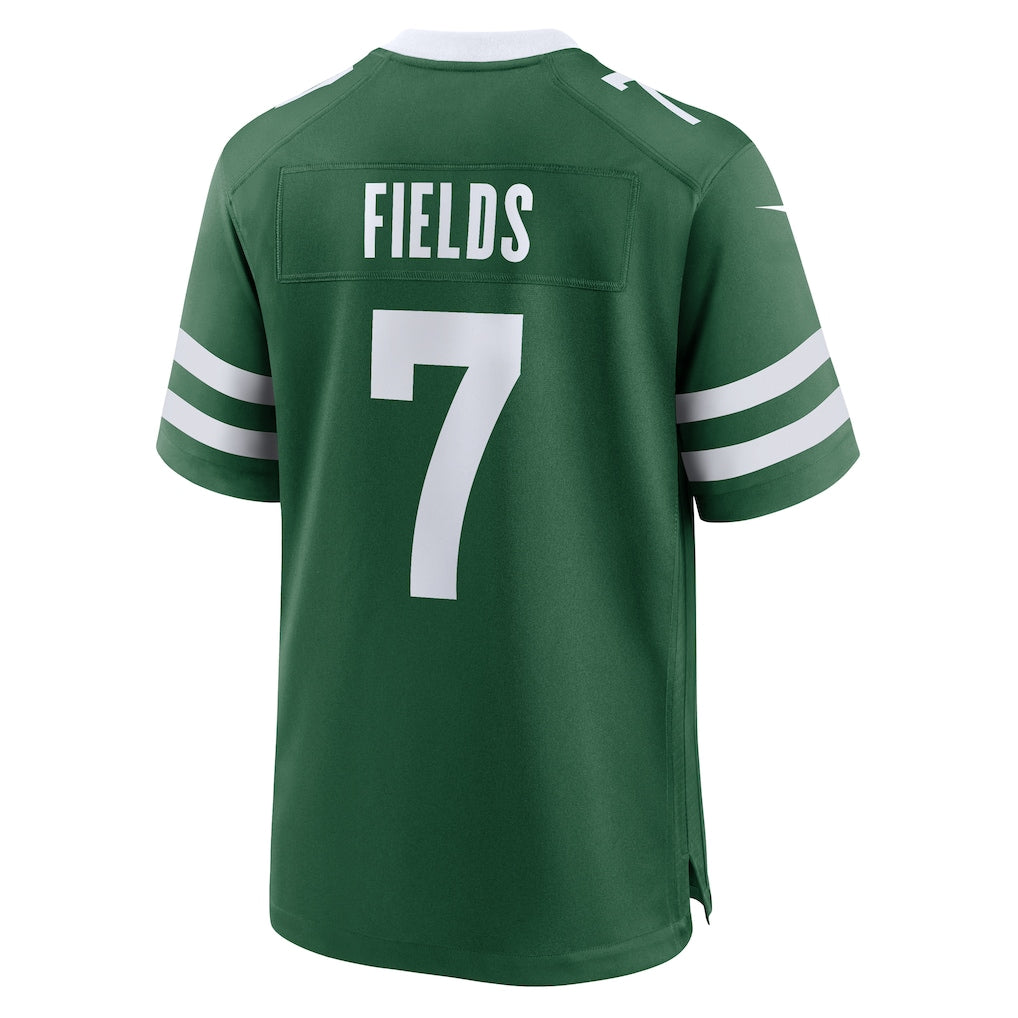 Tuec NY.Jets #7 Justin Fields Legacy Green Game Player Jersey