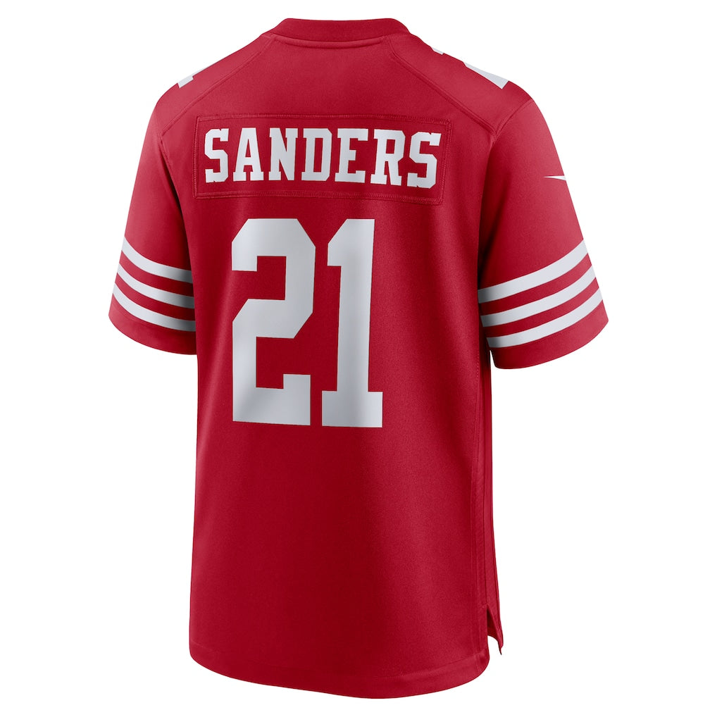 Tuec SF.49ers #21 Deion Sanders Scarlet Team Retired Player Game Jersey
