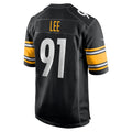 Tuec P.Steelers #91 Logan Lee Black Game Jersey