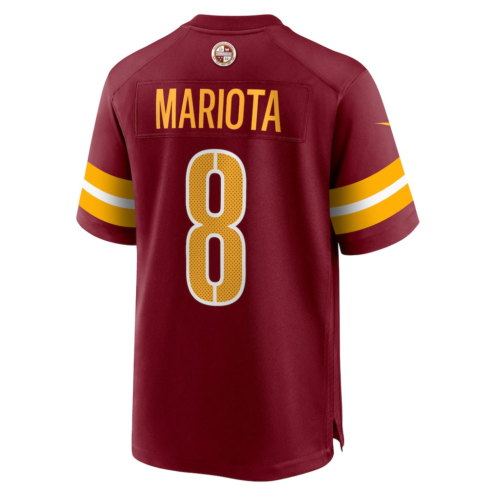 Tuec W.Commanders #8 Marcus Mariota Burgundy Team Game Jersey
