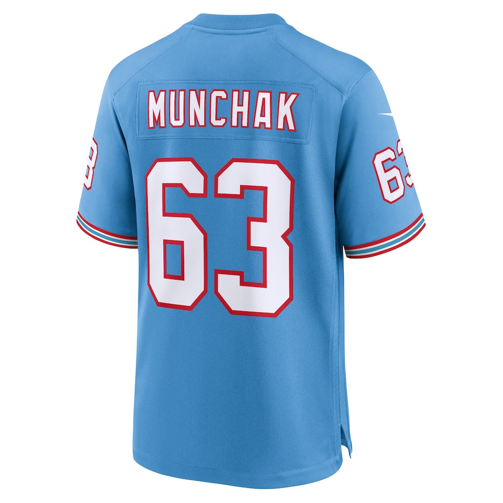 Tuec T.Titans #63 Mike Munchak Light Blue Retired Player Alternate Game Jersey