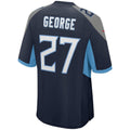 Tuec T.Titans #27 Eddie George Navy Game Retired Player Jersey