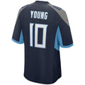 Tuec T.Titans #10 Vince Young Navy Game Retired Player Jersey