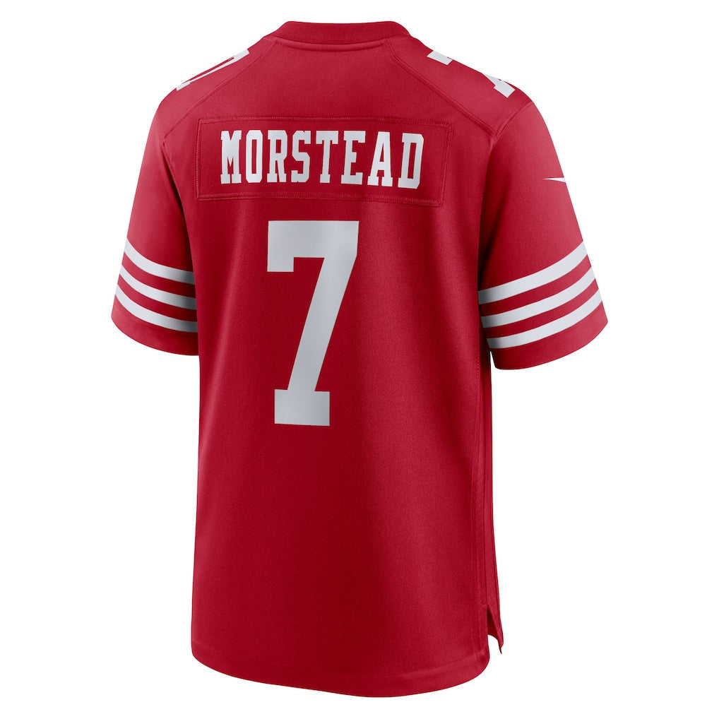 Tuec SF.49ers #7 Thomas Morstead Scarlet Team Game Jersey