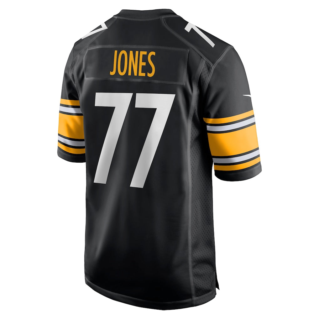 Tuec P.Steelers #77 Broderick Jones Black Game Jersey