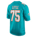 Tuec M.Dolphins #75 Greg Little Aqua Game Jersey
