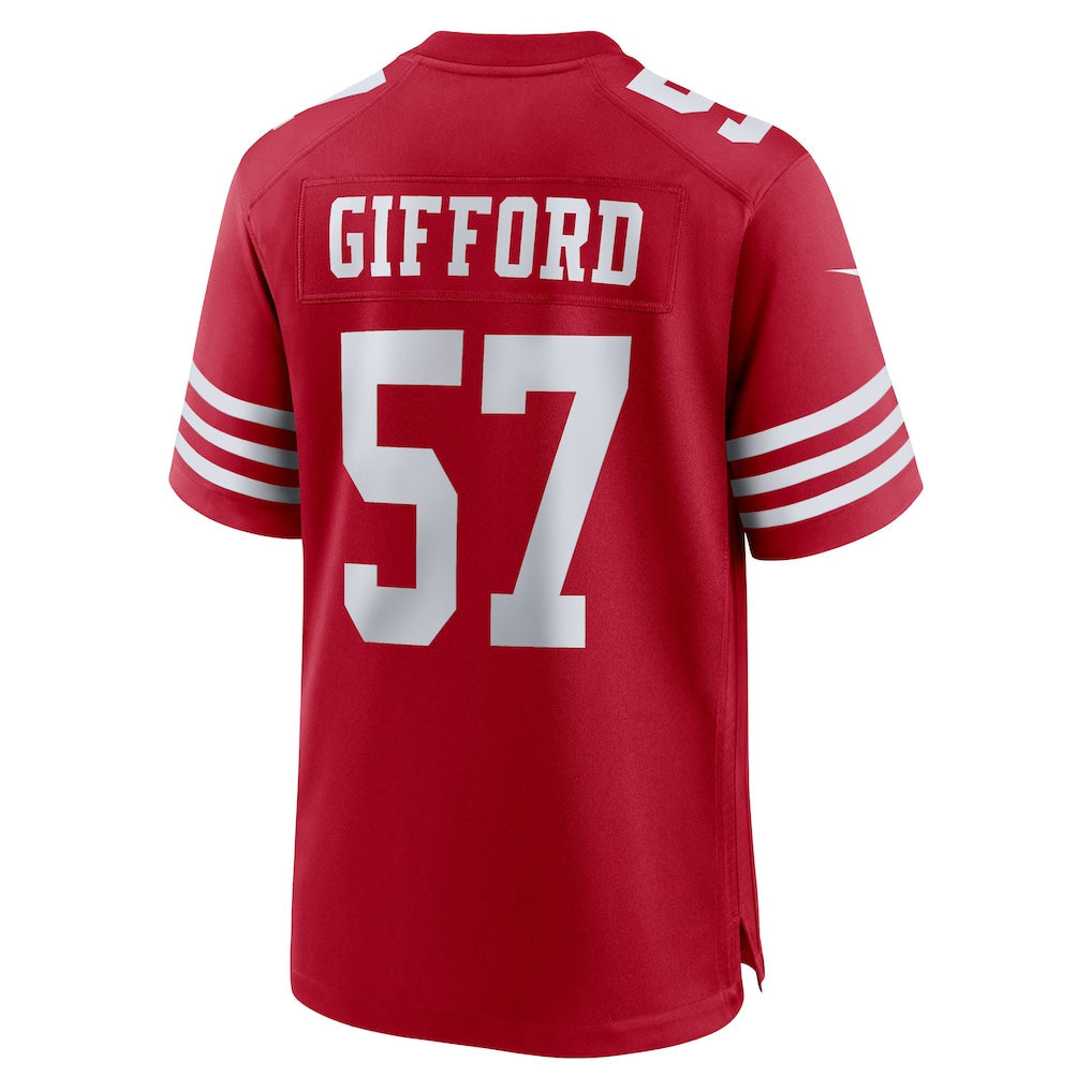 Tuec SF.49ers #57 Luke Gifford Scarlet Team Game Jersey