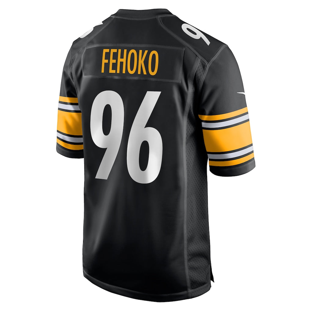 Tuec P.Steelers #96 Breiden Fehoko Black Game Jersey