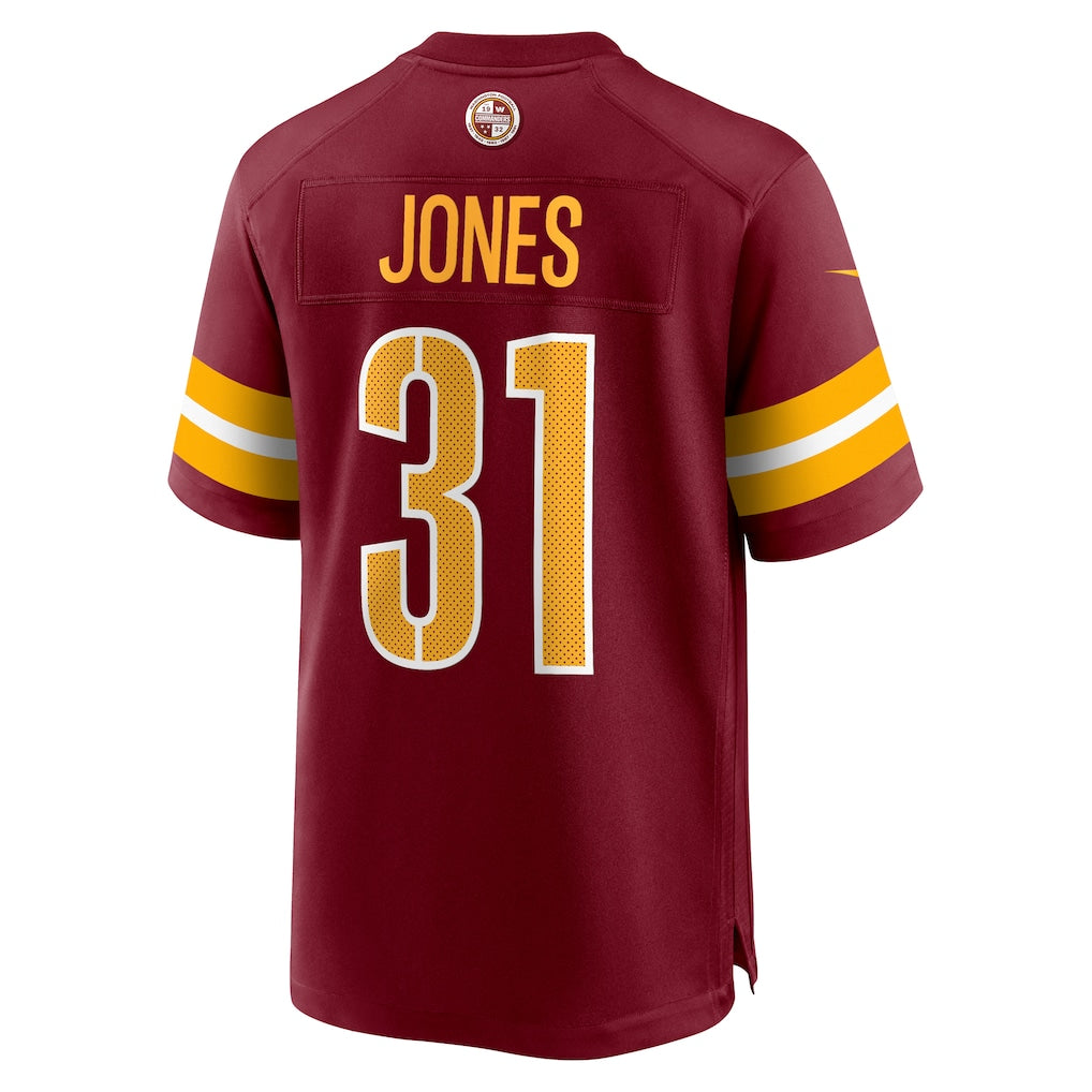 Tuec W.Commanders #31 Jonathan Jones Burgundy Team Game Jersey