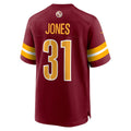 Tuec W.Commanders #31 Jonathan Jones Burgundy Team Game Jersey