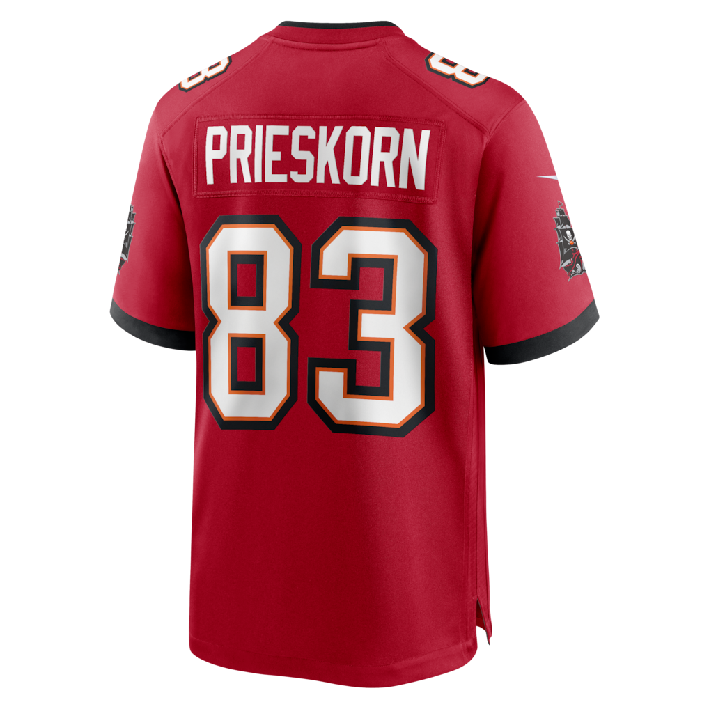 Tuec TB.Buccaneers #83 Caden Prieskorn Red Team Game Jersey