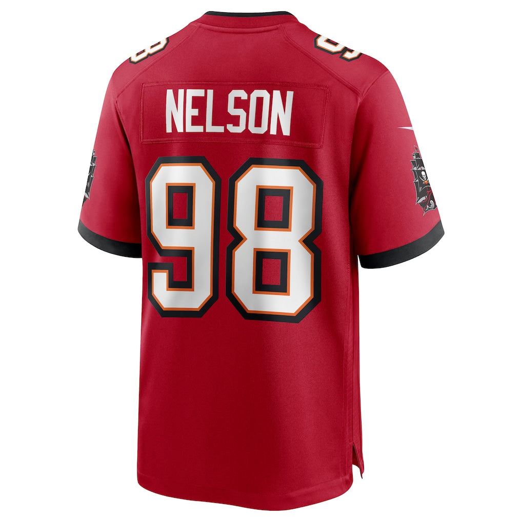 Tuec TB.Buccaneers #98 Anthony Nelson Red Game Jersey