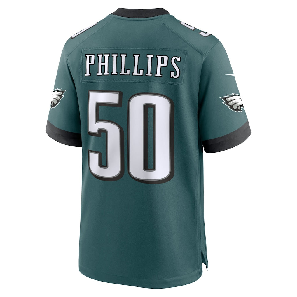 Tuec P.Eagles #50 Jaelan Phillips Midnight Green Team Game Jersey