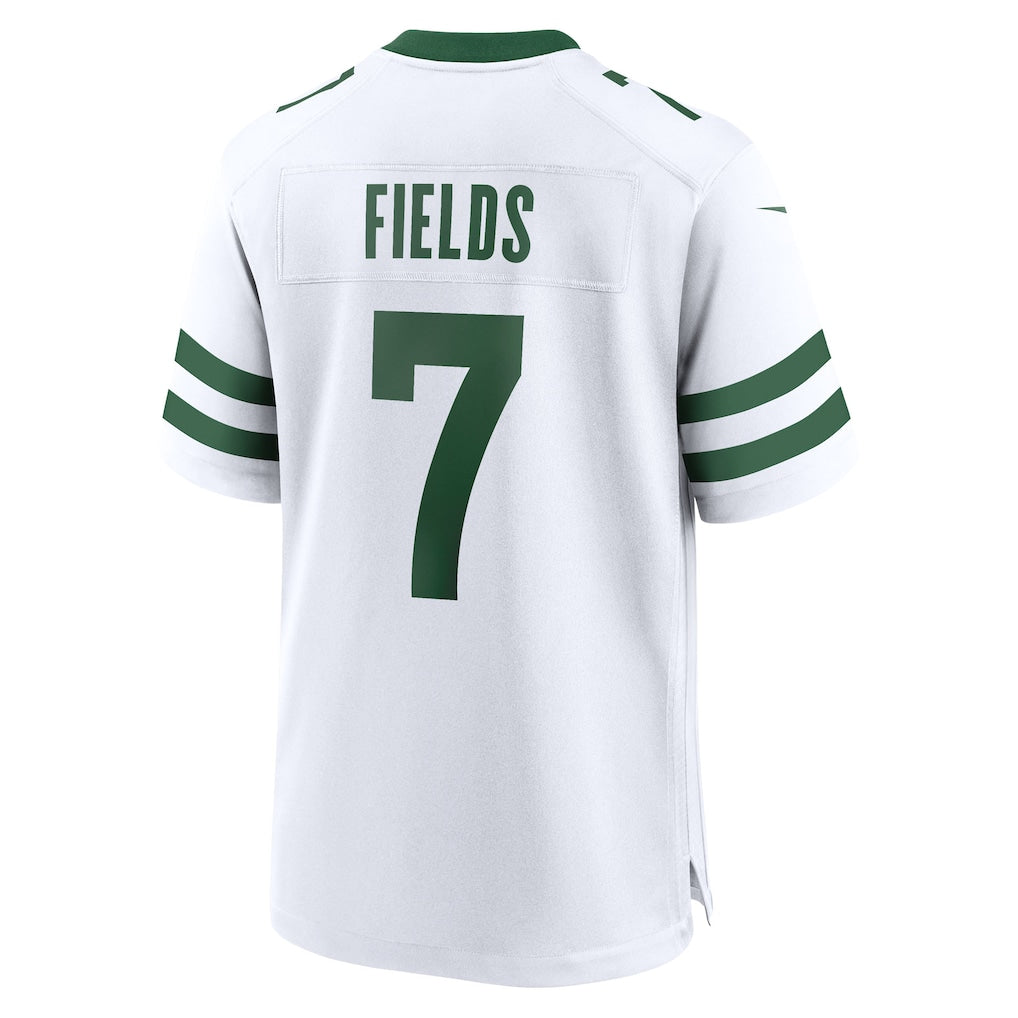 Tuec NY.Jets #7 Justin Fields Legacy White Game Jersey