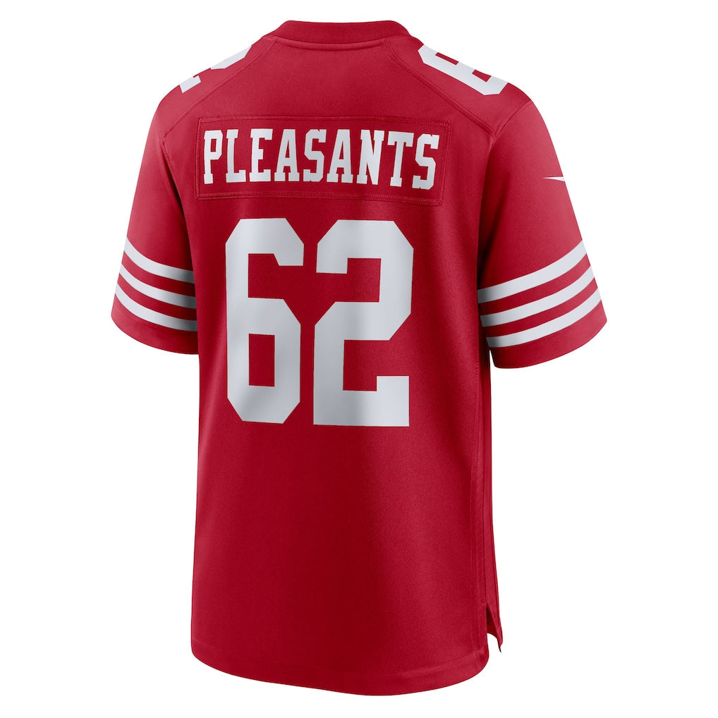 Tuec SF.49ers #62 Austen Pleasants Scarlet Team Game Jersey