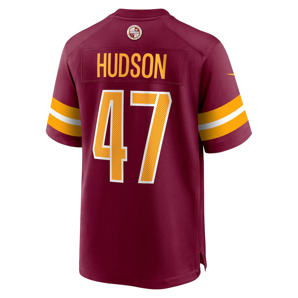 Tuec W.Commanders #47 Khaleke Hudson Burgundy Game Jersey