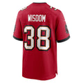 Tuec TB.Buccaneers #38 Rashad Wisdom Red Team Game Jersey