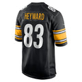 Tuec P.Steelers #83 Connor Heyward Black Game Player Jersey