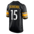 Tuec P.Steelers #15 Ben Skowronek Black Team Game Jersey
