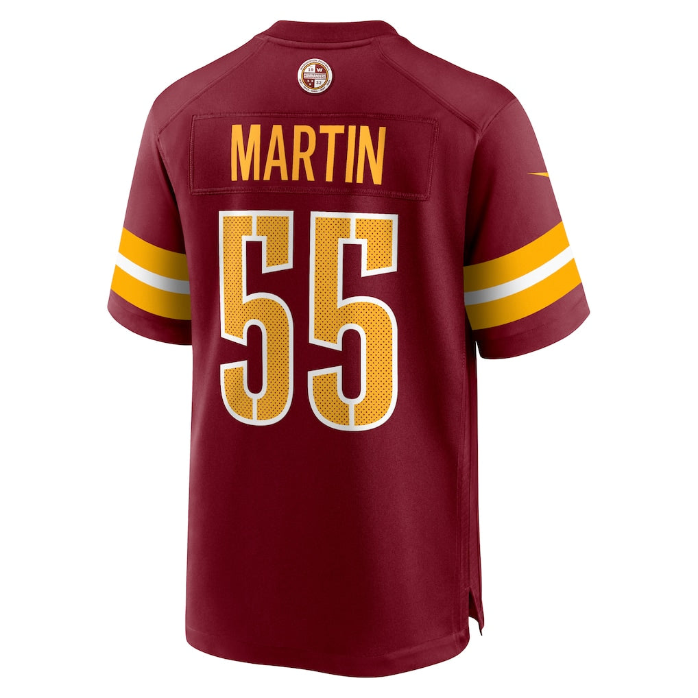 Tuec W.Commanders #55 Jacob Martin Burgundy Team Game Jersey