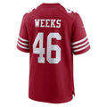Tuec SF.49ers #46 Jon Weeks Scarlet Team Game Jersey