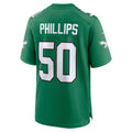 Tuec P.Eagles #50 Jaelan Phillips Kelly Green Alternate 2 Game Jersey