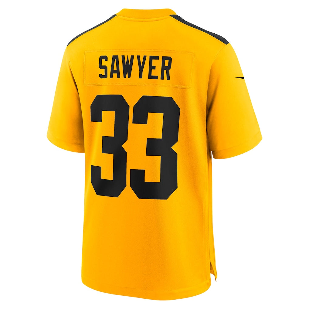 Tuec P.Steelers #33 Jack Sawyer Gold Alternate Game Jersey