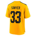 Tuec P.Steelers #33 Jack Sawyer Gold Alternate Game Jersey