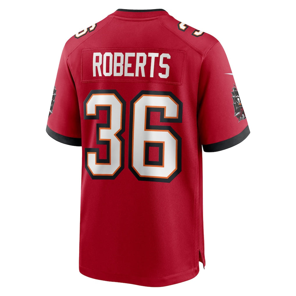 Tuec TB.Buccaneers #36 JJ Roberts Red Team Game Jersey