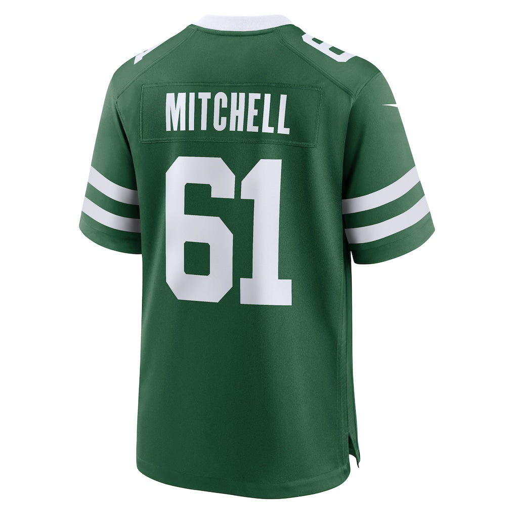 Tuec NY.Jets #61 Max Mitchell Legacy Green Team Game Jersey