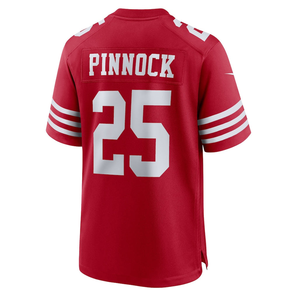 Tuec SF.49ers #25 Jason Pinnock Scarlet Team Game Jersey