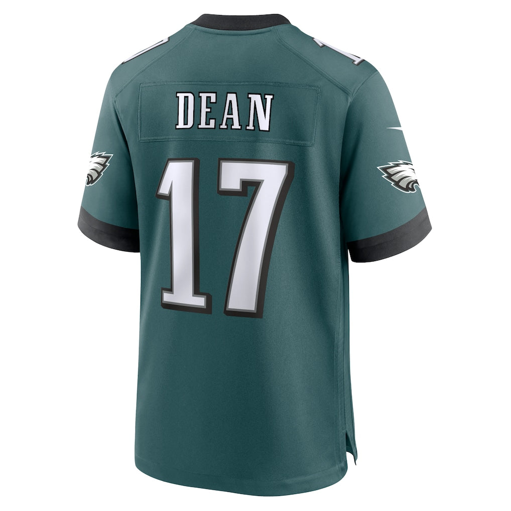 Tuec P.Eagles #17 Nakobe Dean Midnight Green Team Game Jersey