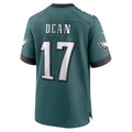 Tuec P.Eagles #17 Nakobe Dean Midnight Green Team Game Jersey