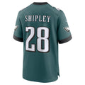 Tuec P.Eagles #28 Will Shipley Midnight Green Team Game Jersey