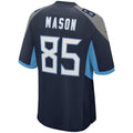 Tuec T.Titans #85 Derrick Mason Navy Game Retired Player Jersey