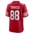 Tuec SF.49ers #88 Jake Tonges Scarlet Team Game Jersey