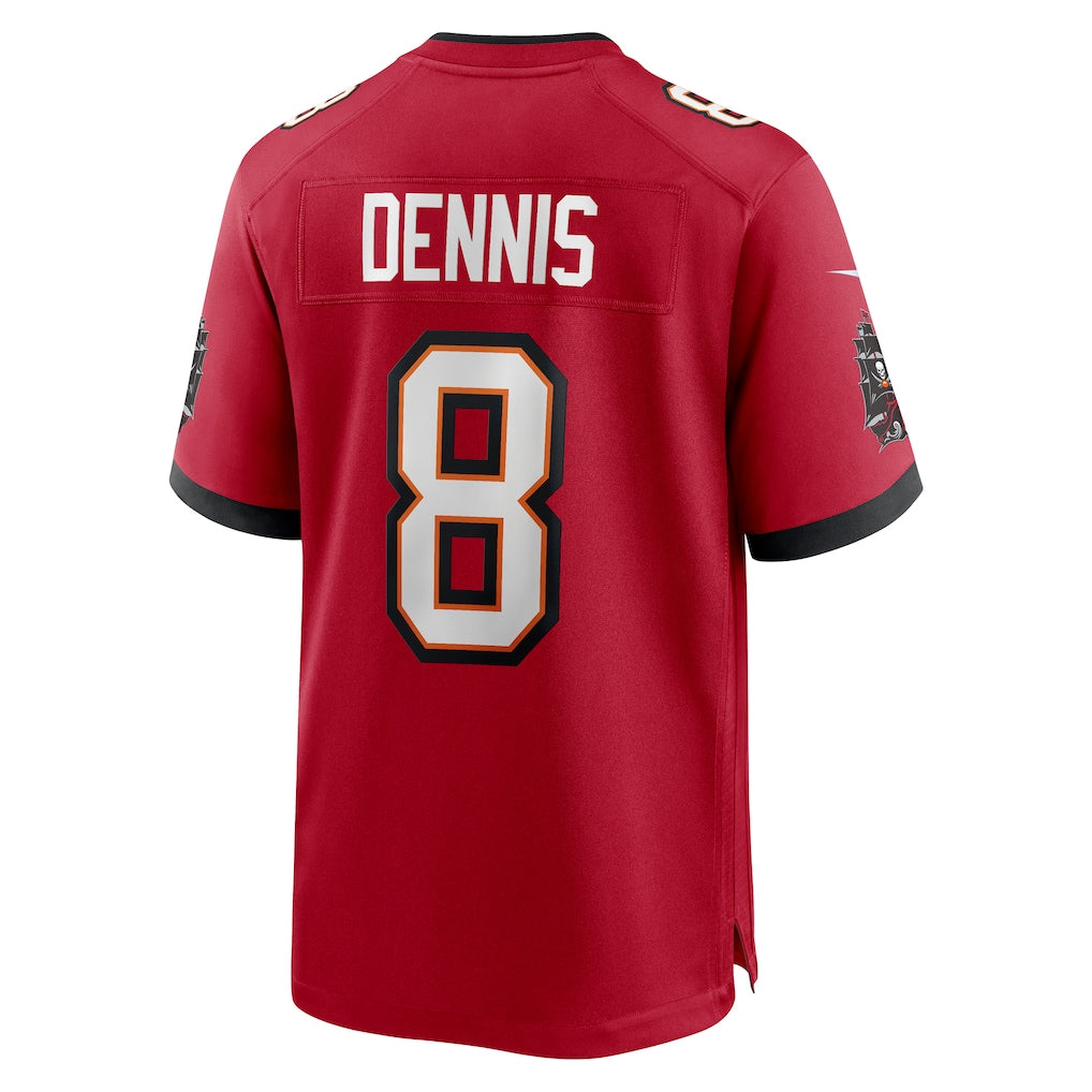 Tuec TB.Buccaneers #8 SirVocea Dennis Red Game Jersey