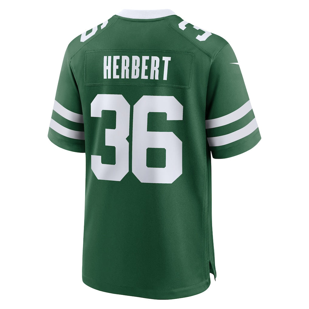 Tuec NY.Jets #36 Khalil Herbert Legacy Green Team Game Jersey