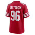 Tuec SF.49ers #96 Jordan Jefferson Scarlet Team Game Jersey