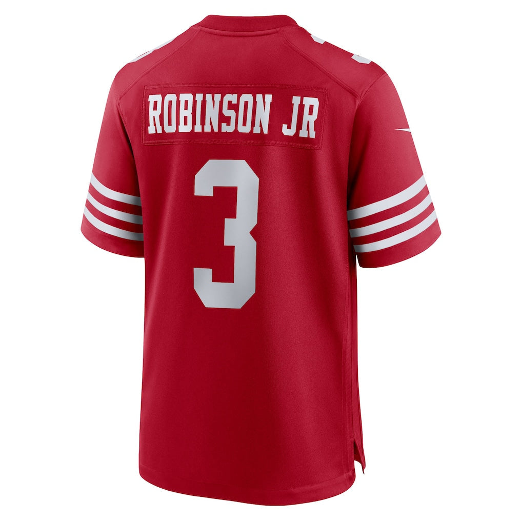 Tuec SF.49ers #3 Brian Robinson Jr. Scarlet Team Game Jersey