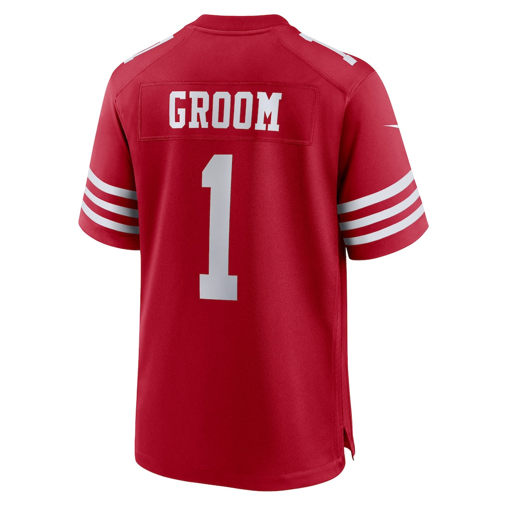 Tuec SF.49ers #1 Groom Scarlet Game Jersey
